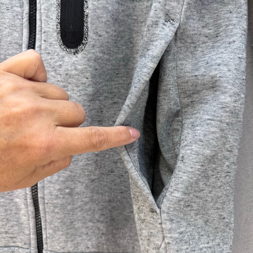 Nike Sportswear Women's M Tech-Fleece Full-Zip Hoodie-Grey Heather Black EUC - Picture 5 of 11